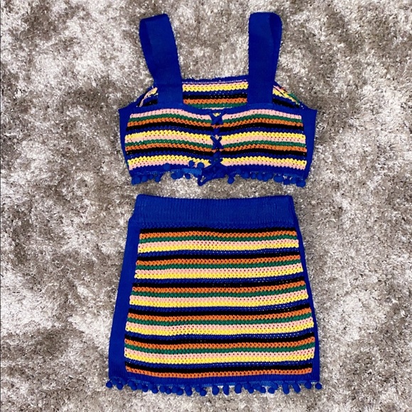 Joyfunear Pompom Halter and skirt set - Picture 2 of 2